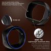 Haoge Square Metal Lens Hood 49mm with UV Filter Adapter Black Ring,
