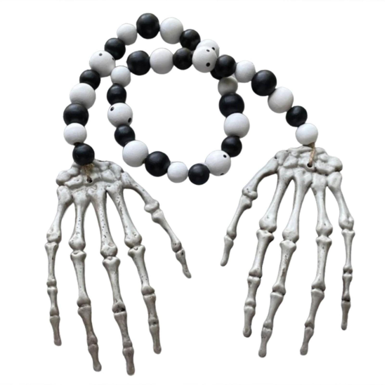 

Гирлянда Скелет на Хэллоуин, Бусы Скелетные Руки на Хэллоуин, Декор Ожерелья на Хэллоуин, Декор для Многоярусного Подноса, Украшение, Реалистичный Пластиковый Скелет в Натуральную Величину
