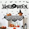 Halloween Decoration Cobweb Table Runner Tablecloth, Mantel Scarf Cover for Halloween Party