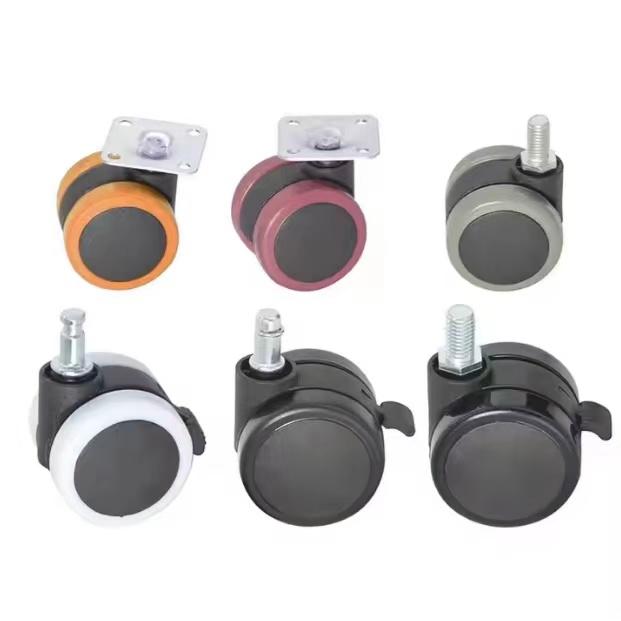 SGY Contemporary Polyurethane 2-Inch PP Wheels Swivel Casters Brake for Office Hotel Hospital Living Room Use Easy Installation