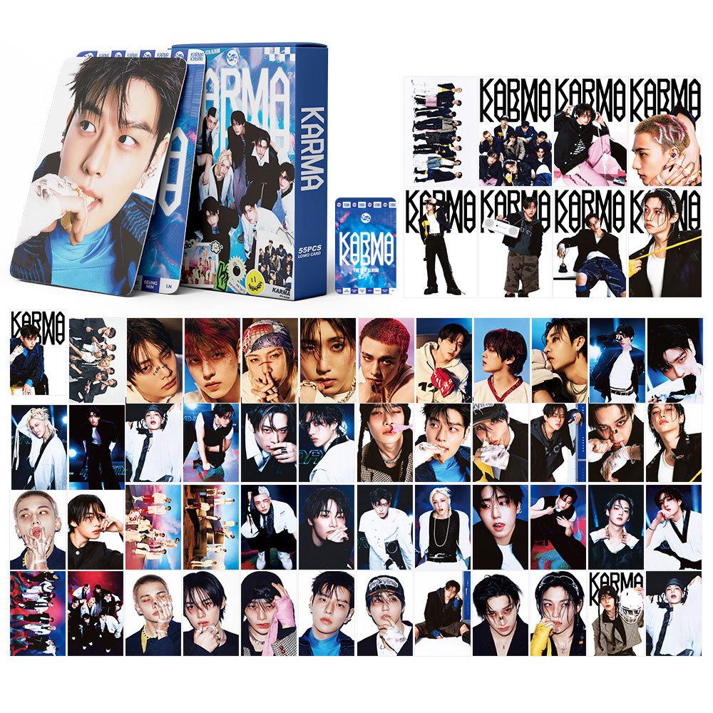 55 szt. Nowa Kolekcja Kart Skzoo 4. Album Studyjny Straykids Karma Dodatki Karta Lomo Ręcznie robiona Pocztówka Dodatki