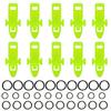 10 Pcs Fishing Hook Keeper Holder Baits Hanger with 3 Size Elastics Rubber Rings