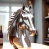 Bottiglia di Vetro a Forma di Testa di Cavallo Decorativa per Whisky Decanter Animale Contenitore per Alcolici Accessori Divertenti da Bevuta