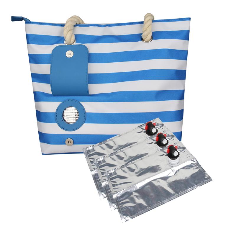 

Portable Insulated Wine Bag Beach Wine Tote Bag Wine Cooler Bag Leakproof Insulated Purse Carrier with Spout Hidden Compartments