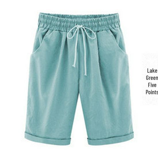 

Женские повседневные летние шорты больших размеров — легкие, свободного кроя, до 230 фунтов озеро зеленый