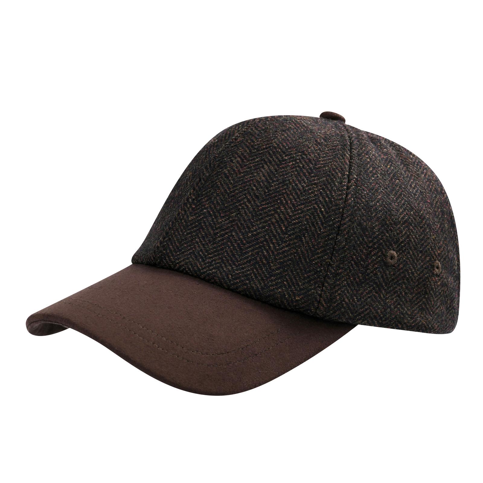 

BOTVELA Wool Blend Baseball Cap for Men Adjustable Unstructured Tweed Hat Warm Winter Outdoor Travel Hat 57-60cm