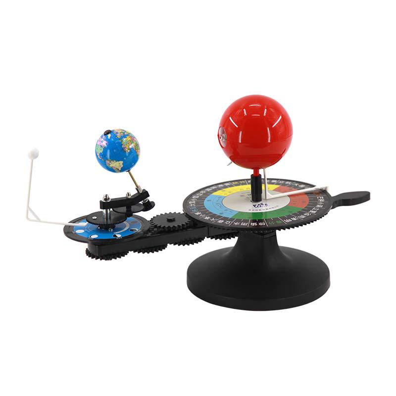 Three-Ball Orrery Model: Earth, Moon, Solar System Planets Educational Toy for Students - Science Learning and Earth-Moon Movement Demonstration.