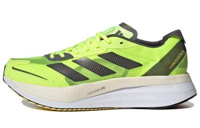 Adizero Boston 11 Running Shoes Men's Low Top Green GX6650