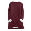 Women's Autumn Winter Plus Size Loose Thickened Velvet Warm Bottoming Shirt Top