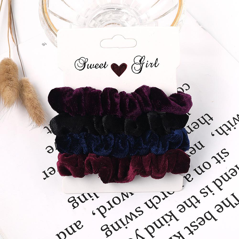 Simple Fabric Hair Rope Set Small Scrunchie Women Girls Kid Elastic Hair Rubber Bands Accessories Tie Hair Ring Holder Headdress