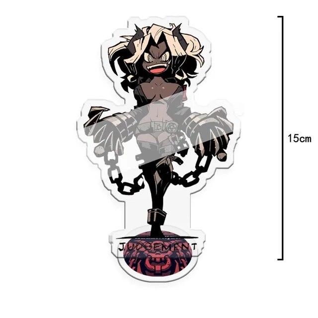 2021 Hot Anime Game Helltaker Standing Card Funny Acrylic Figure Model Desk Decor Stand Sign Fans Collection Prop Halloween Gift