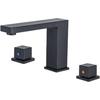 3 Hole Basin Taps, Bathroom Basin Mixer Tap Brass Cold and Hot Water Split Bathroom Basin Taps-Black Efficency