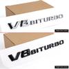 3D ABS Buchstaben Autoaufkleber Kotflügel Seite V8 BITURBO Emblem Plakette Für Mercedes C63 G63 GLE63 S63 W222 W223 W205 W204 Zubehör