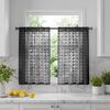Kitchen Curtains, 2-Piece Set, Polka Dot Jacquard, Rod Pocket Top