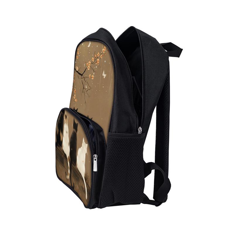 3 Pcs Set Minimalist Butterfly Lunch Bags ,Pen Bags ,Front Carrier Daily Pack For Boys/Girls Children Best Gifts 2D Animated School Bag