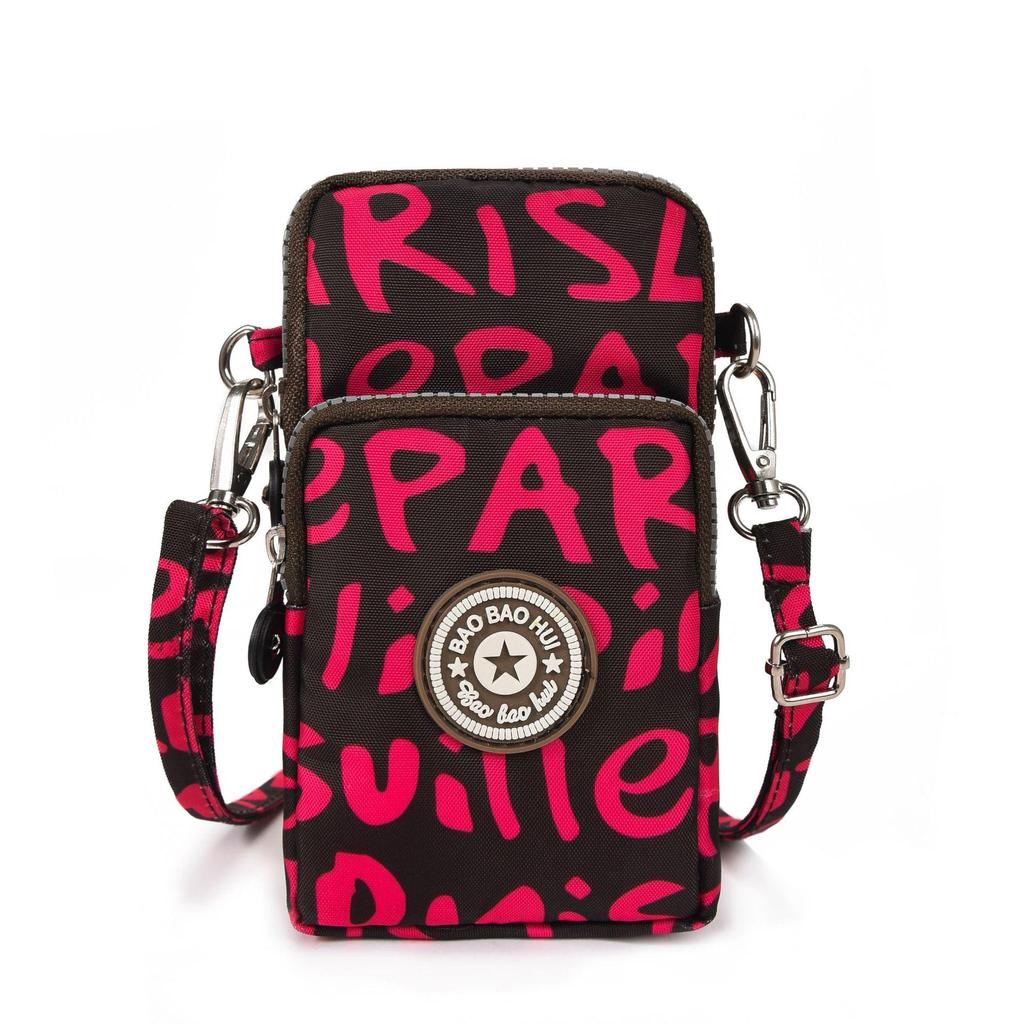 Korean Style Crossbody Phone Bag – Women's Fabric Pouch, Neck Hanging Sports Armband, Vertical Wrist Coin Purse
