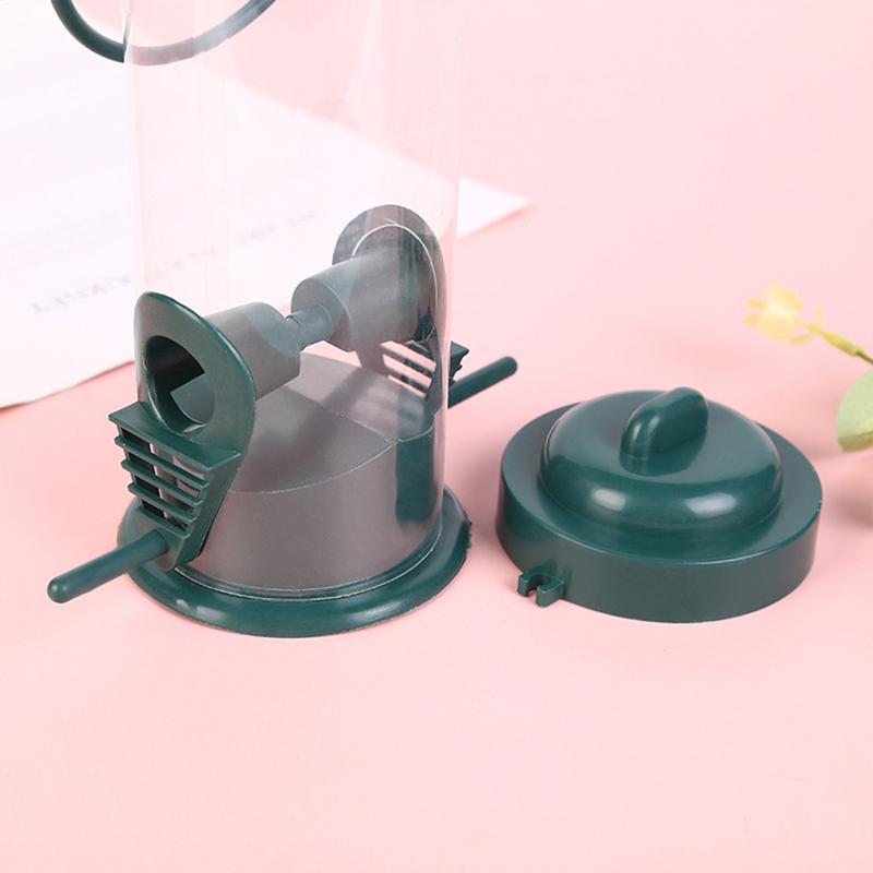 15 Inch 2 Holes Bird Feeder Automatic Foot Feeding Tool Pet Bird Feeder Outdoor Hanging Pet Food Dispenser for Flying Animals