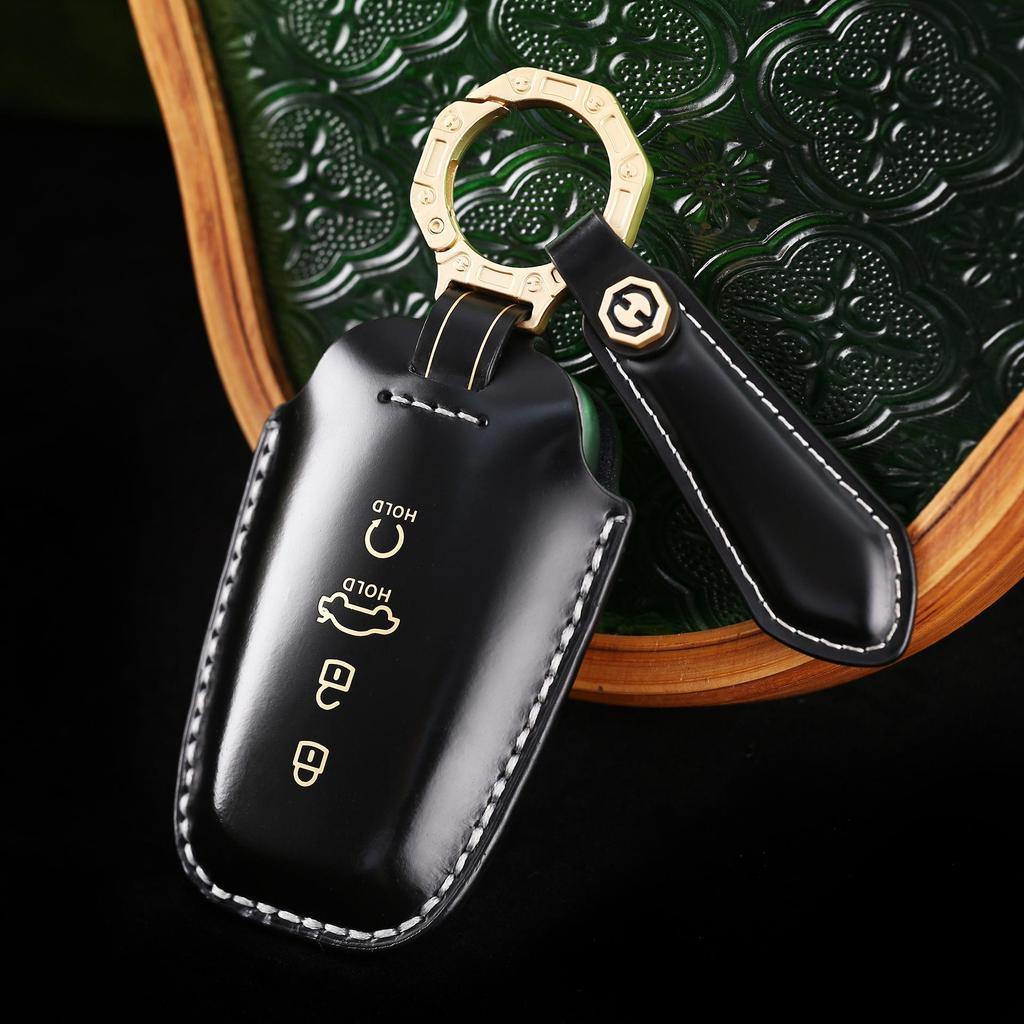 Premium Leather Key Cover for Hongqi H5/H9/H7 - High-End Gift Box Set