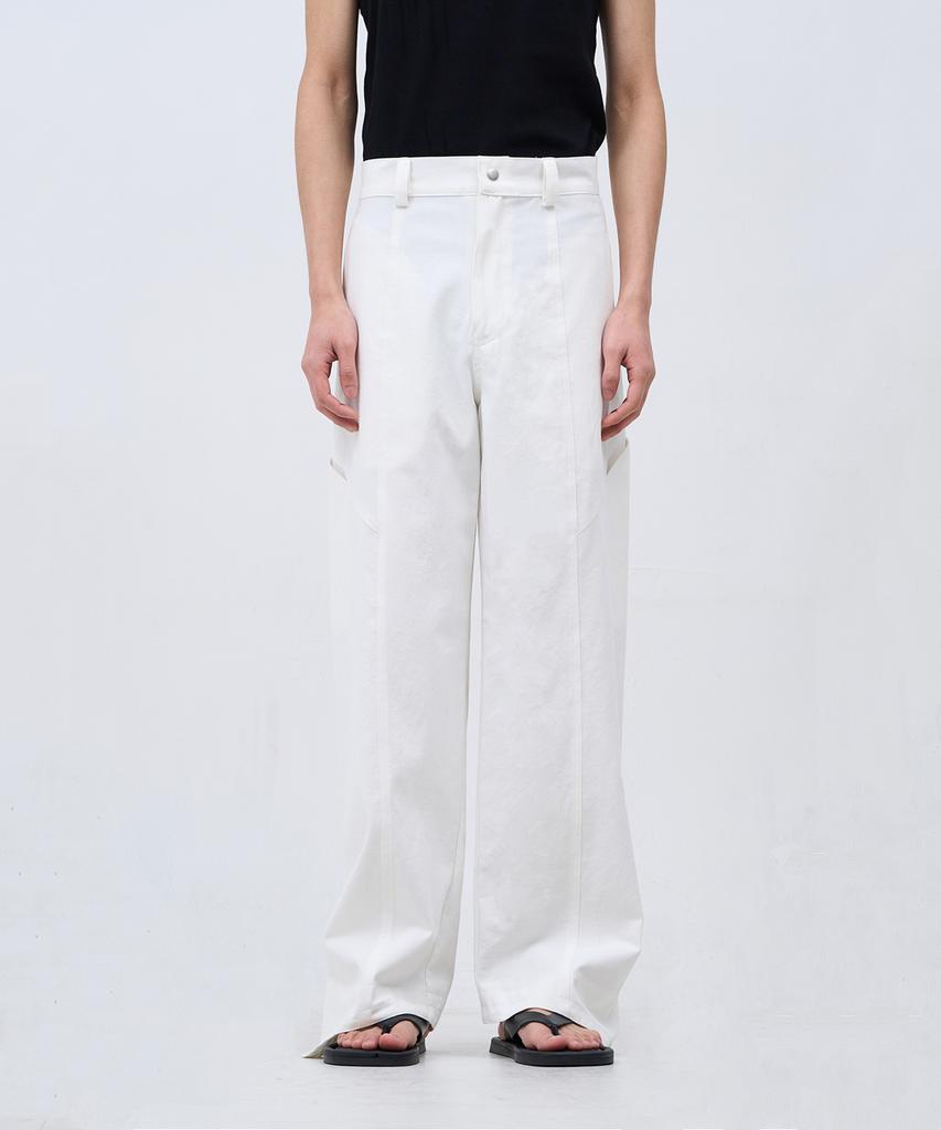 Kasakasa Cuffed Flow Pants White