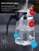 Elegant One-Button Glass Teapot with Tea and Water Separation and Custom Logo