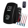 Senlo Headlights Rocker Switch 7 PIN ON-ON-OFF High Low Beam Rocker Switch with Wires for Fog Light for Car UTV Truck RV Trailer
