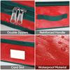 Christmas Wrapping Paper Storage Bag Flexible Partitions Pockets Large Capacity Durable Handle PE Gift Wrap Organizer