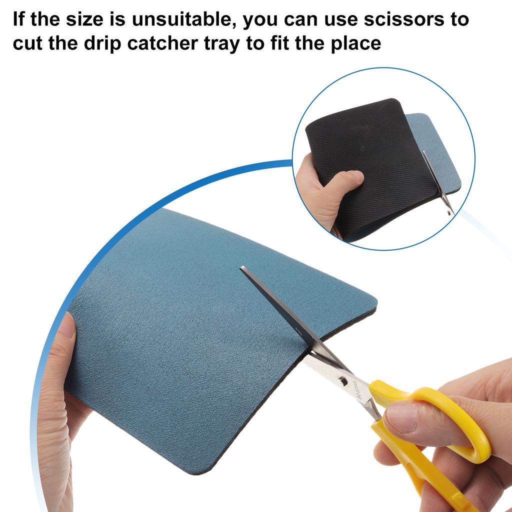 2/4pcs Refrigerator Drip Tray Refrigerator Drip Catcher 21 X 8 Cm Trapezoid Drip Tray Fridge Water Dispenser Drip Mat Navy Blue