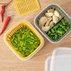 2PCS PP Vegetable Fruit Storage Container 2 Compartments Fridge Storage Organizer  Home Storage