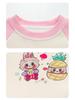 Girls' Spring Cartoon Doll Print Mesh Sweatshirt Dress and Leggings Set