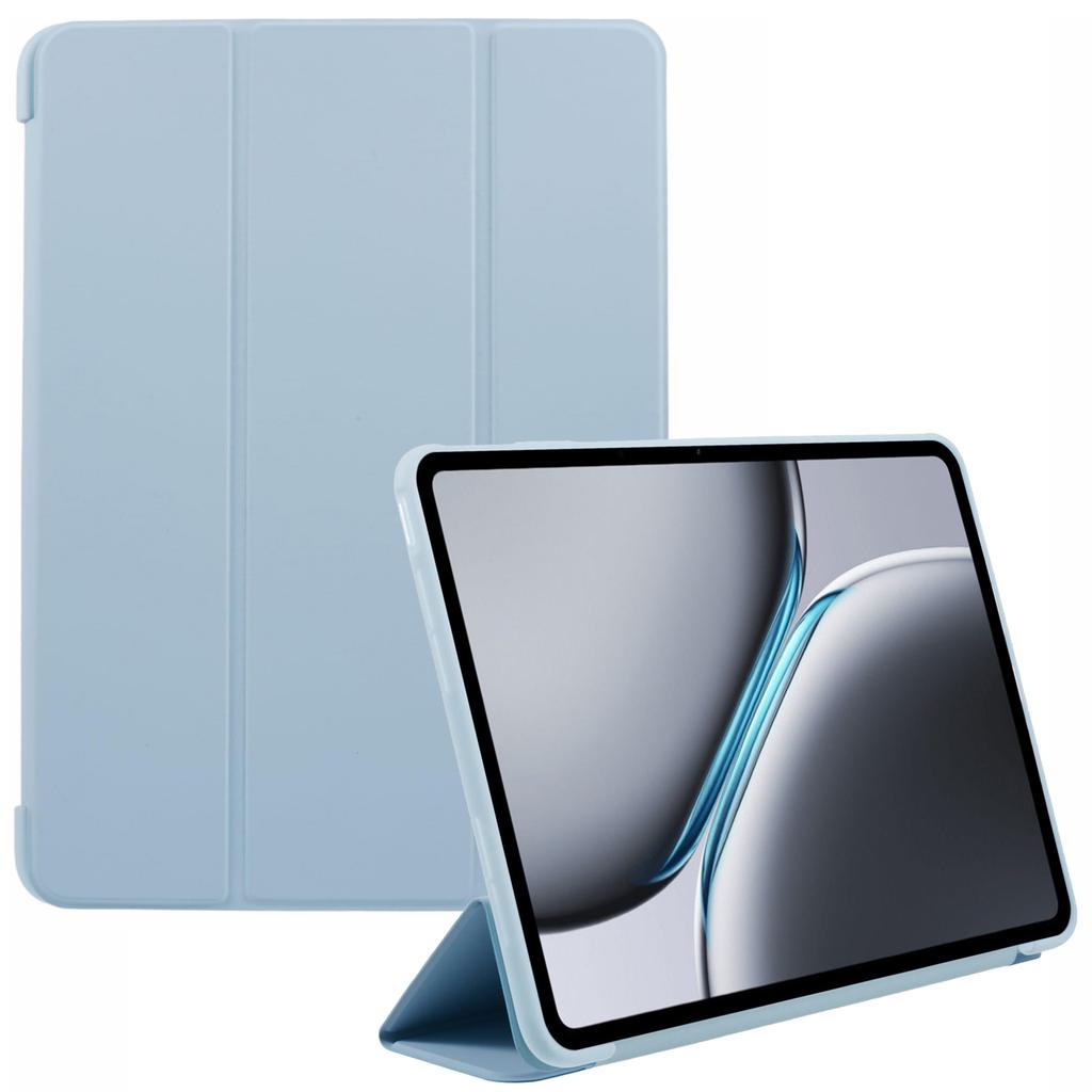 For OnePlus Pad 2 Case PU Leather+Silicone Tri-Fold Stand Tablet Cover