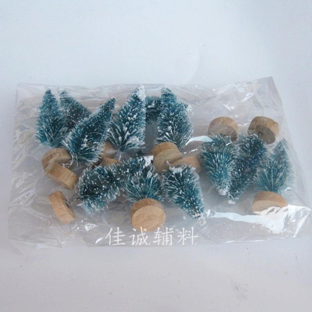 Bagged Christmas Tree Sisal-Wrapped Snow-Capped Decorative Christmas Tree