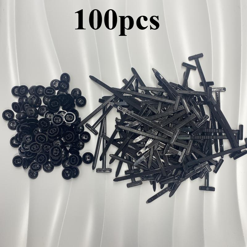200/100pcs Heavy-Duty Self-Locking Nylon Cable Ties with Black Plastic Zipper Pulls - for Car Repair, Home, Office & Outdoor Use