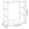 VidaXL Portant de bois de chauffage noir 55x30x61 cm acier, porte-bûches, étagère à bois, support de stockage de bois de 4018464