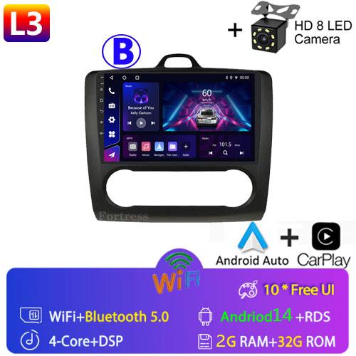 9" 2 Din 4G+WiFi Car Radio for Ford Focus Exi MT Mk2 MK3 2004-2011 Multimedia Player Android 13 GPS Navigation Head Unit