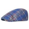 Short Brim Plaid Beret Cap Cotton Women Artist Hat Simple Cloth Painter Cap  Party