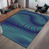 3D Abstract Carpet Color Lines Carpet Living Room Tea Table Visual Carpet Mat