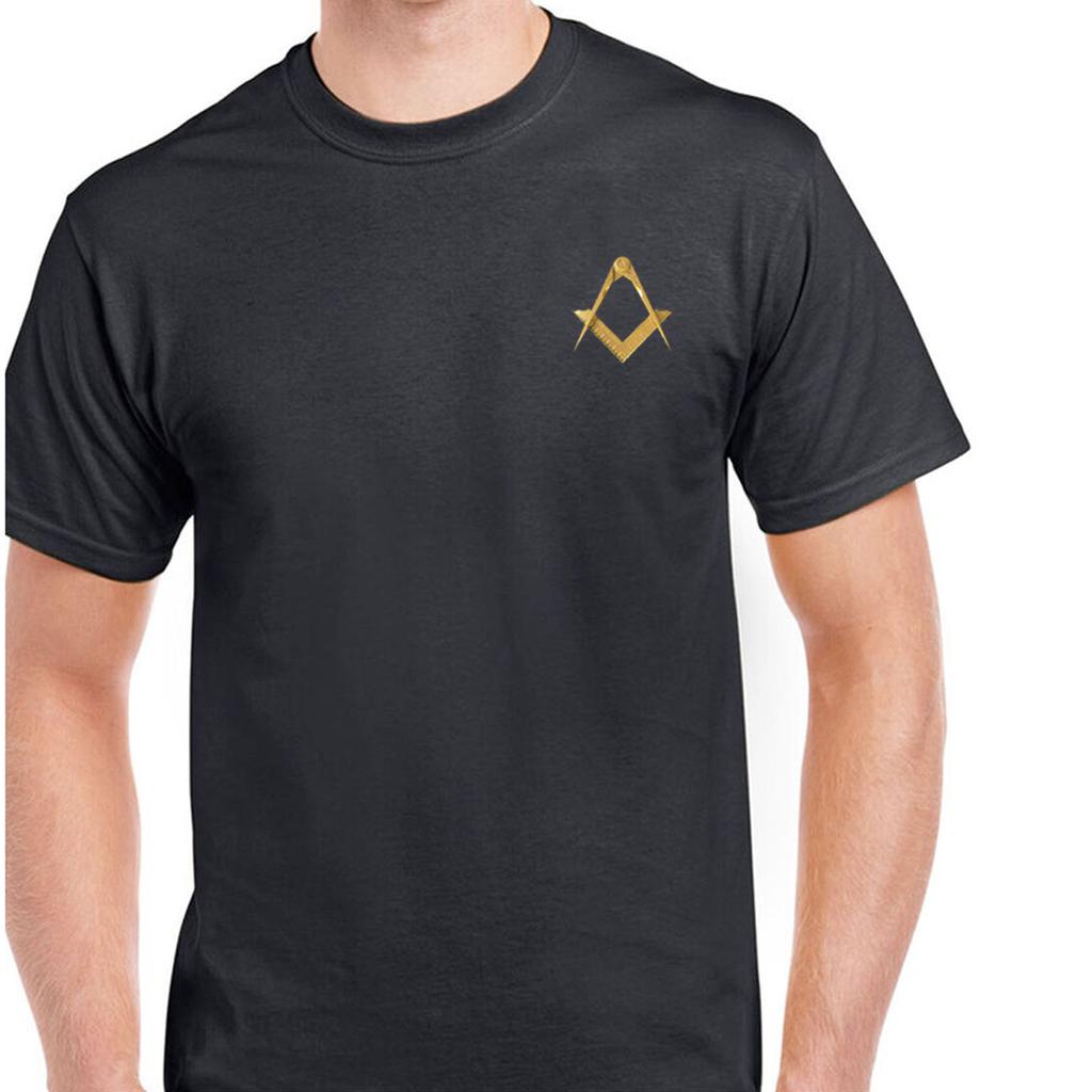 Freemason Square Compass Freemasonry Emblem TShirt 100 Cotton ONeck Summer Short Sleeve Casual Mens Tshirt Size S3XL