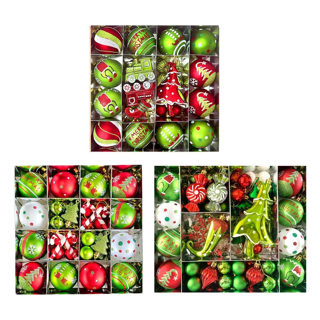 Ornament Set, Christmas Decoration, Elf Balls, Elegant, /Green, Christmas Tree