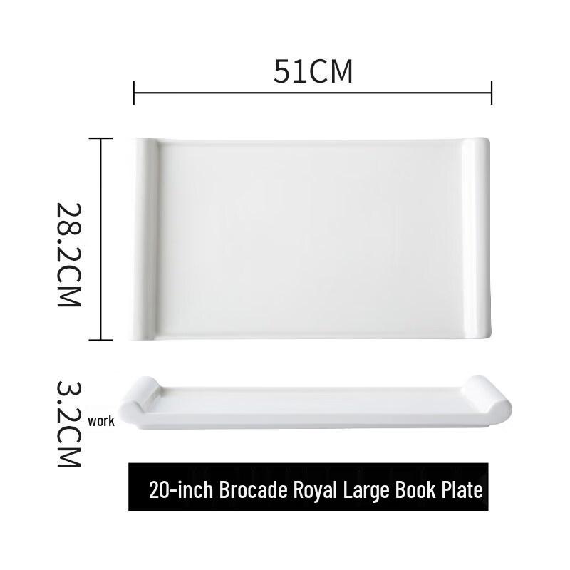 Minimalist Ceramic Rectangular Serving Plate