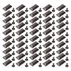 50 Sets Leather Rivets 18x9mm Antique Silver Rectangular Trapezoid Rivets with 3x7mm Iron Trumpet Foot for Craft Repair