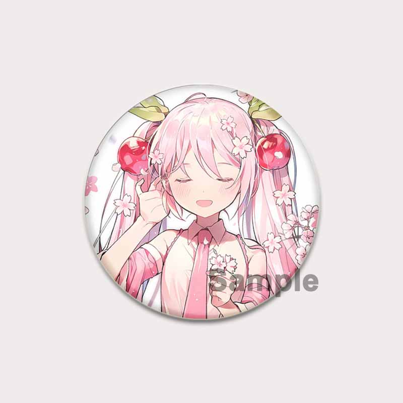 

32/44/58 мм музыкальная игра розовая брошь Мику булавки мультяшный косплей значок для рюкзака шляпа декор ювелирные изделия аксессуар ручной работы пуговица булавка подарки 32mm