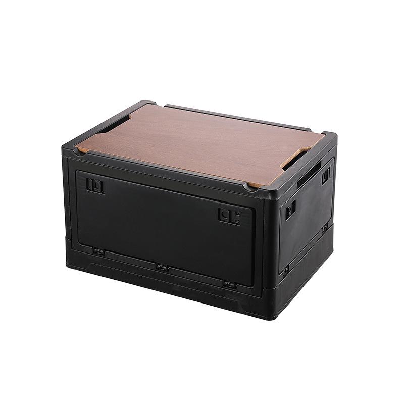 Faltbare Outdoor-Camping-Aufbewahrungsbox mit Holzdeckel