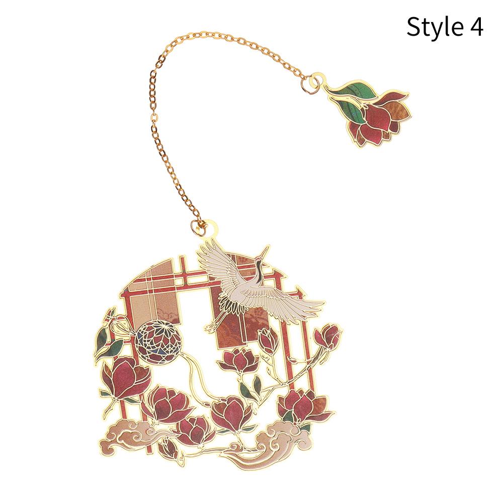 1PC Chinese Style Bookmark Tassel Pendant Retro Book Clip Metal Pagination Mark Stationery Student Gift School Office Supplies