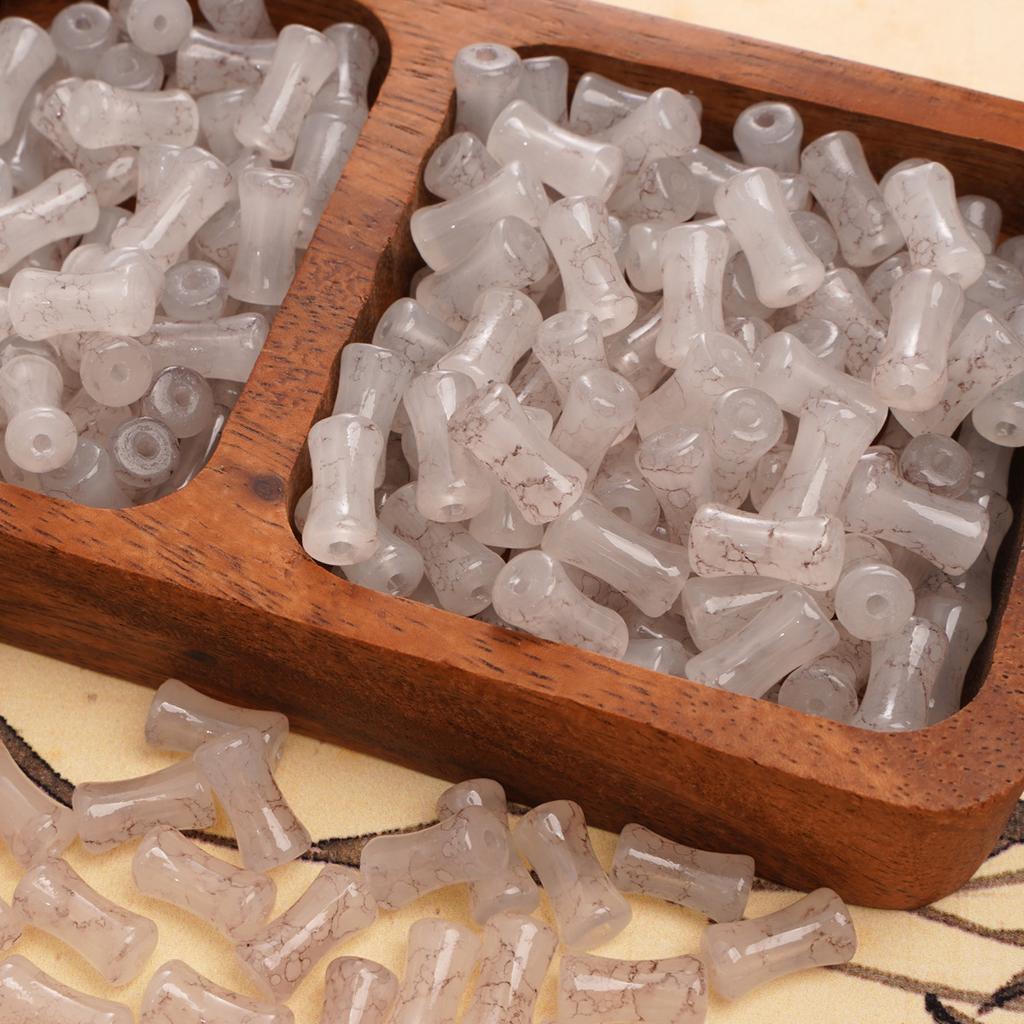 Glass Halo Staining Sprinkles Bamboo Beads Ancient Style Loose Beads Handmade Diy Hand Beaded Beads Accessories Glaze Imitation Jade Beads Materials