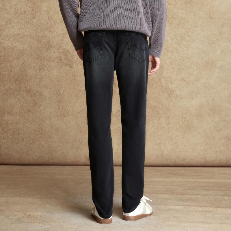 JACK&JONES Men's Fleece-Lined Tapered Jeans