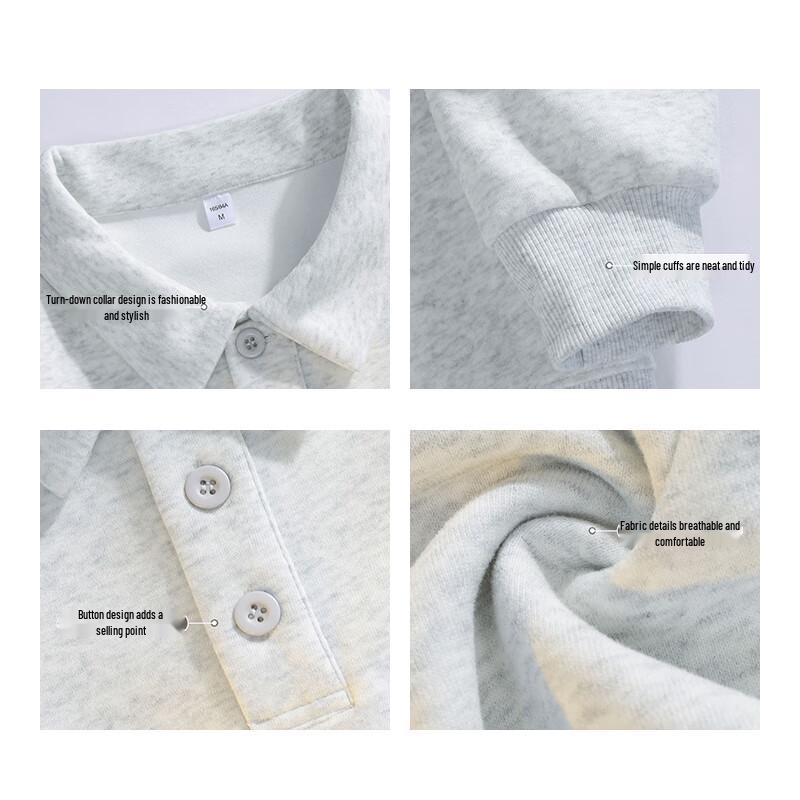 JEEP Men's Fall Loose Fit Polo Collar Pullover