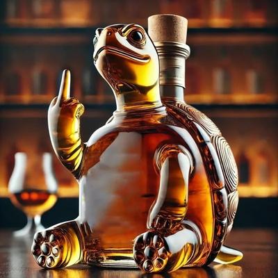 Origineller Tierform Whiskey-Karaffe Kreative Glas-Spirituosenflasche für Scotch Bourbon & Whiskey Bar-Dekoration & Geschenk