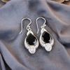 Pierre Précieuse Onyx Noir Argent 925 Poinçonné Bijoux Boucles d'Oreilles Fait Main 1.80" Pour Cadeau EE-42-13