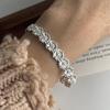 Xiaomi 100% Solid 925 Sterling Silver Retro Bracelet for Women Men Vintage Handmade Flower Shape Bracelet Birthday Gift