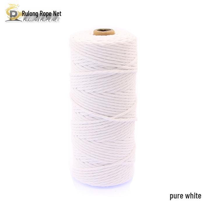 3mm Color Cotton Rope for DIY Handmade Tapestry, Weaving, and Drawstring Projects